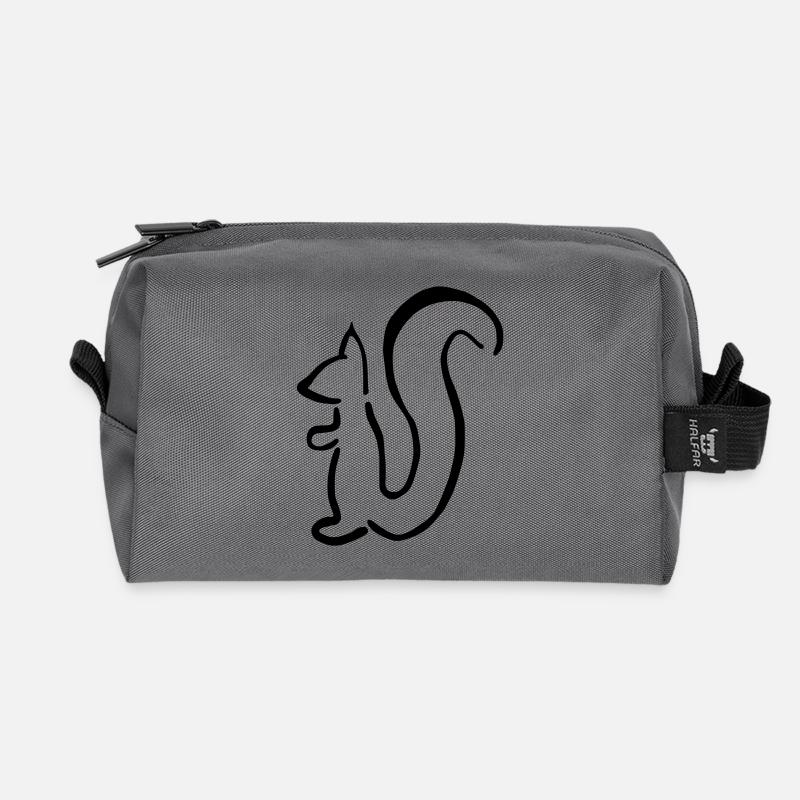 Eichhörnchen - Recycelte Kulturtasche - Anthrazit