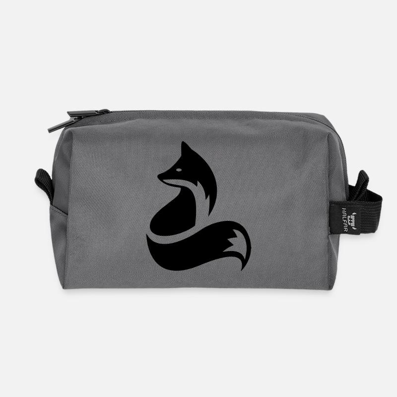 Fox - Recycled Toiletry Zip Bag - anthracite