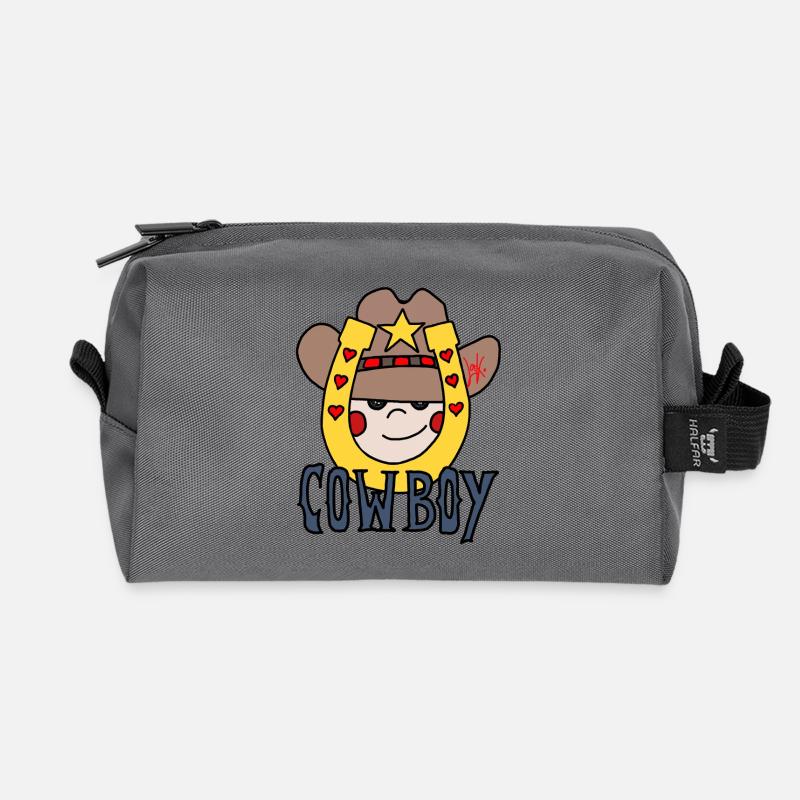 Cowboy - Recycelte Kulturtasche - Anthrazit