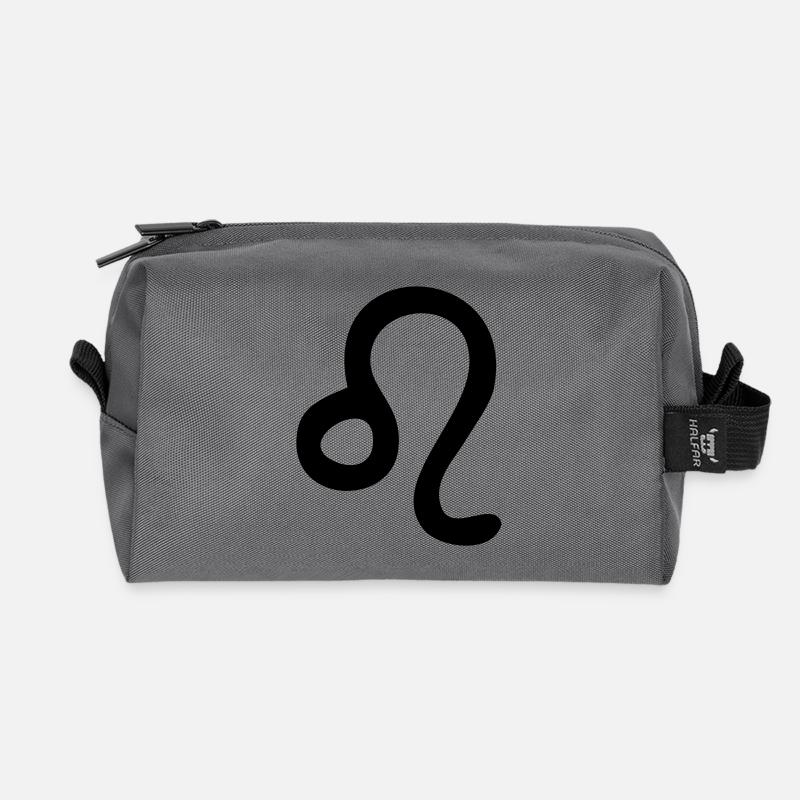 sternzeichen löwe - Recycelte Kulturtasche - Anthrazit