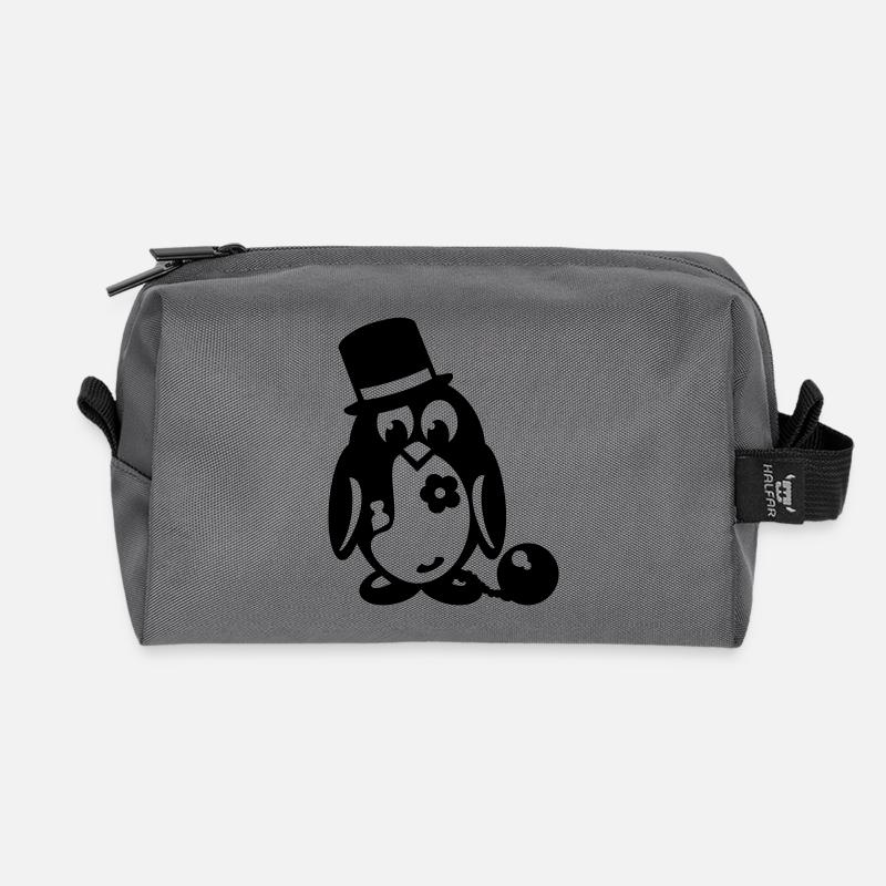 pinguin junggesellenabschied - Recycelte Kulturtasche - Anthrazit