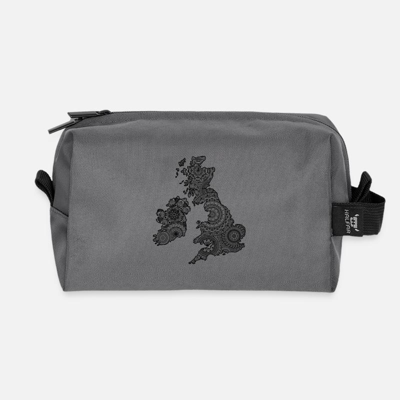 UK Mandala - Recycelte Kulturtasche - Anthrazit