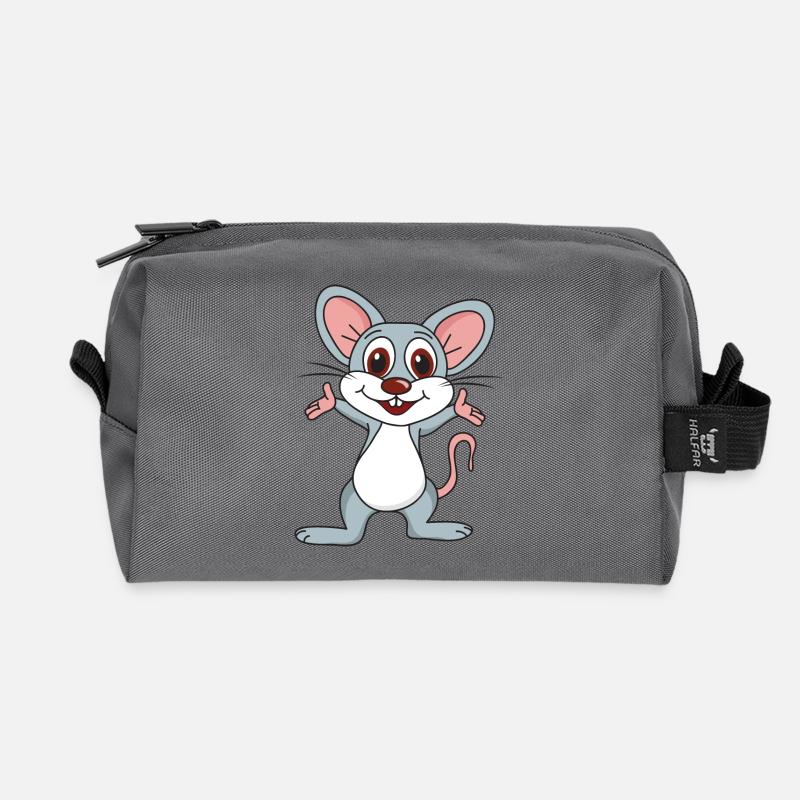 Maus - Recycelte Kulturtasche - Anthrazit