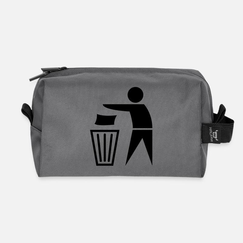 garbage_can - Recycelte Kulturtasche - Anthrazit