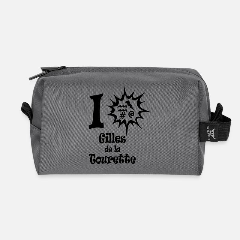 Tourette - Recycled Toiletry Zip Bag - anthracite