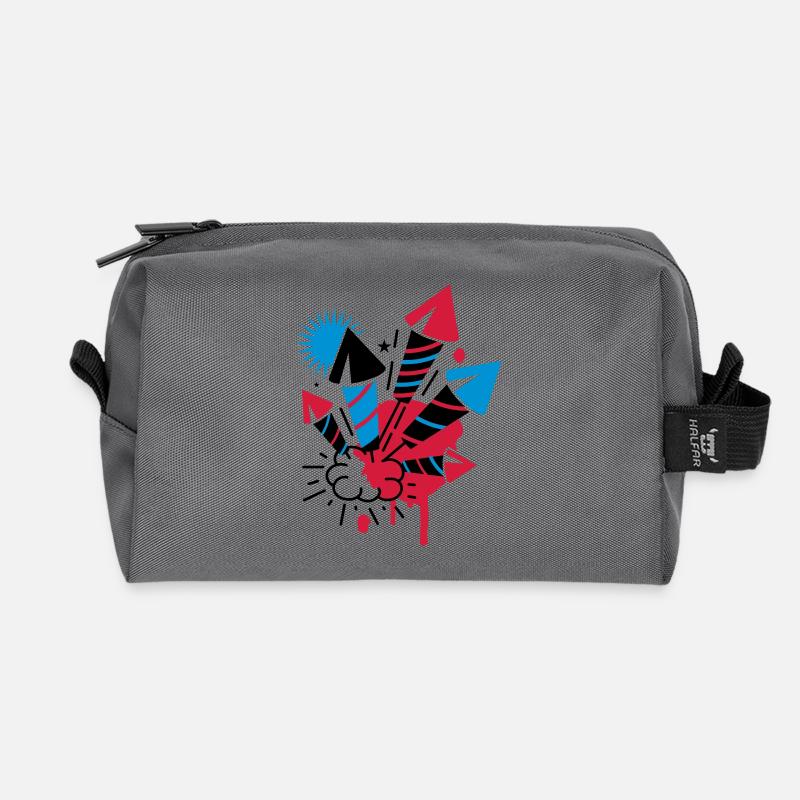 Ein Feuerwerk - Recycelte Kulturtasche - Anthrazit