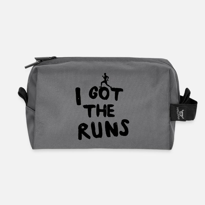 I Got the Runs - Recycled Toiletry Zip Bag - anthracite