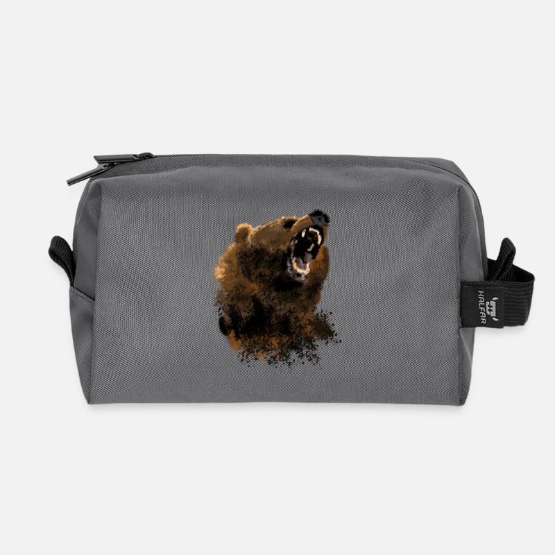 Bär - Recycelte Kulturtasche - Anthrazit