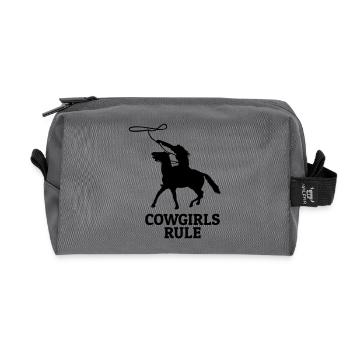 Cowgirls rule - Recycled Toiletry Zip Bag - anthracite - Front