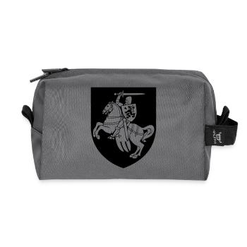Ritter mit Schild - Wappen - Recycled Toiletry Zip Bag - anthracite - Front