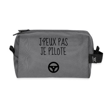 Conducteur Conduire Sport Voiture Athlète - Trousse de toilette en tissu recyclé - anthracite - Devant
