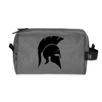 sparta_helm_001 - Recycled Toiletry Zip Bag - anthracite - Front