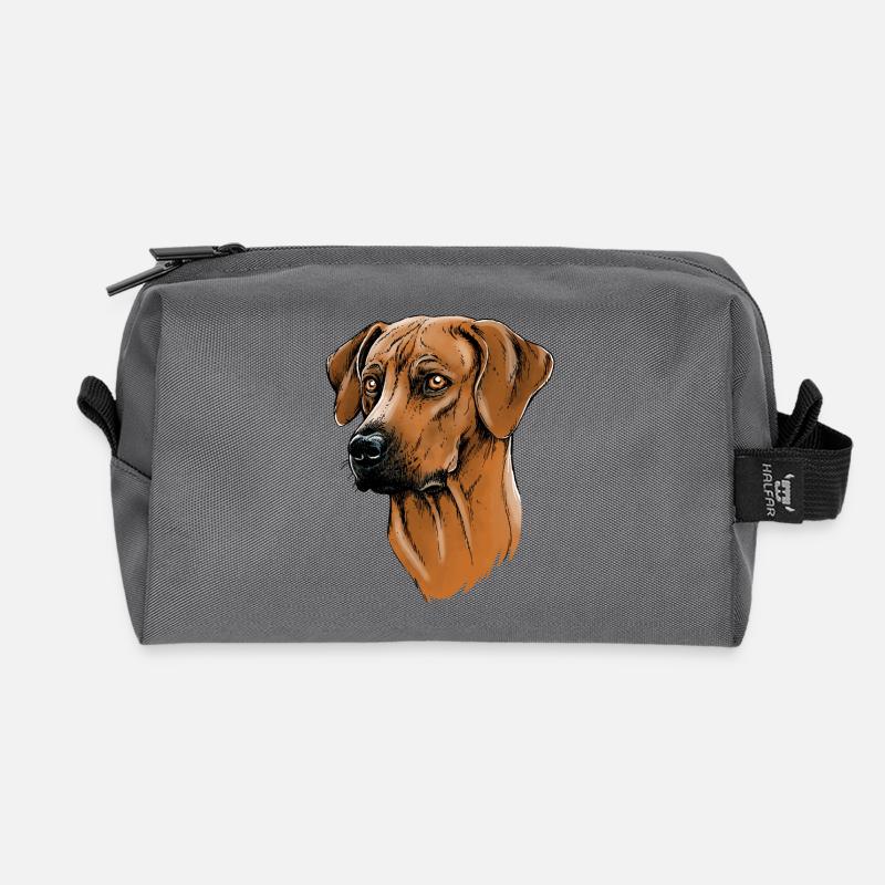 Rhodesian Ridgeback - Trousse de toilette en tissu recyclé - anthracite