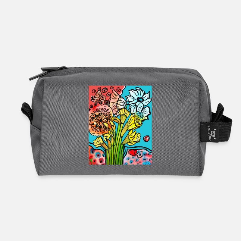 EG Blumen I Osterglocken I Ostern I Aquarell - Recycelte Kulturtasche - Anthrazit