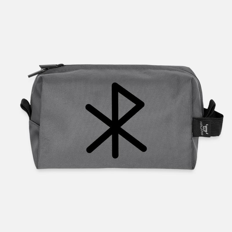 Liebe Viking Runes LIEBE - Recycelte Kulturtasche - Anthrazit
