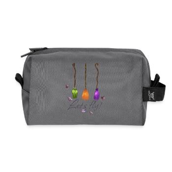 Hexenbesen Let's fly! - Recycelte Kulturtasche - Anthrazit - Vorne