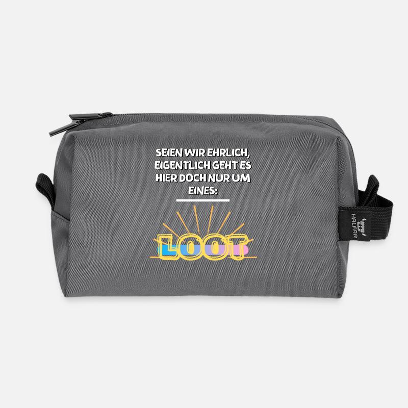 Seien wir ehrlich - Loot - Recycelte Kulturtasche - Anthrazit
