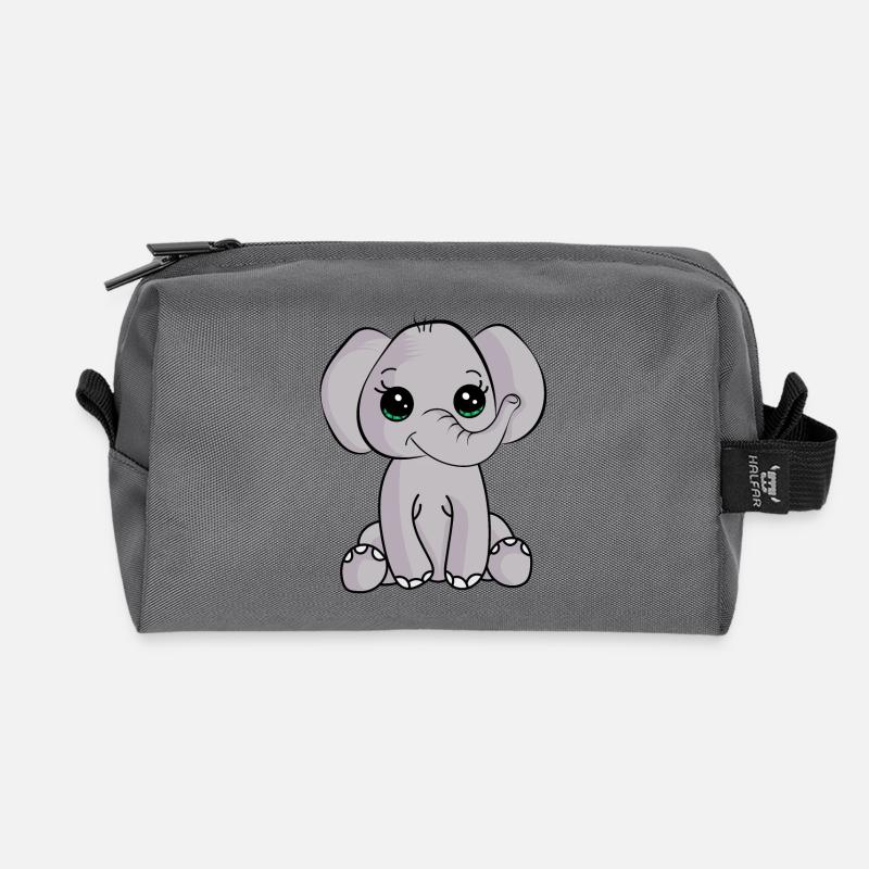 Baby-Elefant - Recycelte Kulturtasche - Anthrazit