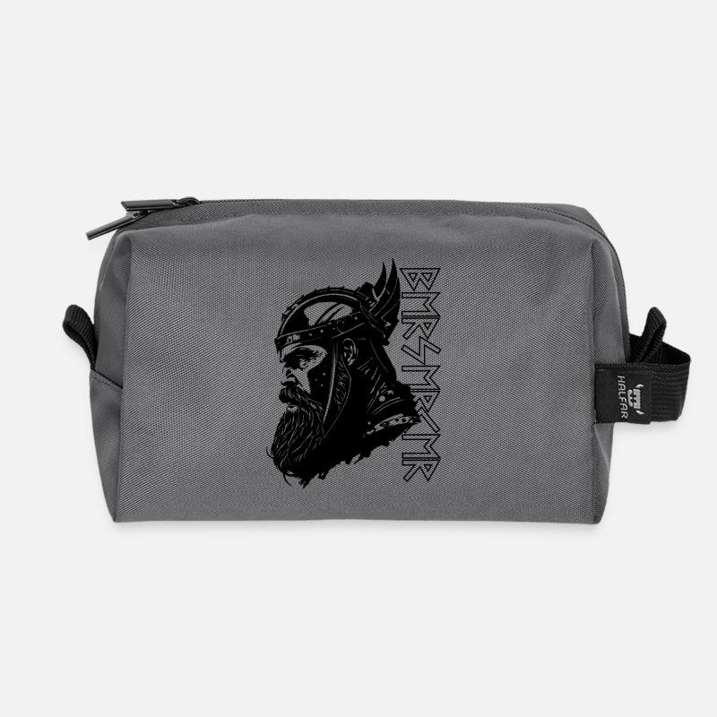 Berserker Viking Runen Odin Thor Valhalla - Recycelte Kulturtasche - Anthrazit