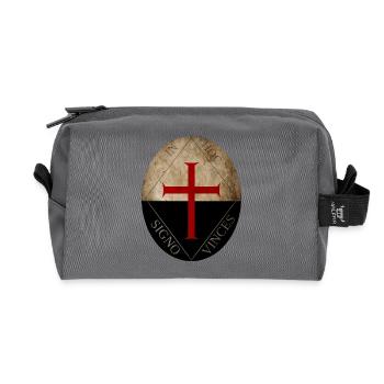 Knights Templar - Recycled Toiletry Zip Bag - anthracite - Front