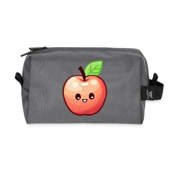 Kawaii Apple: Fruity Sweet Temptation - Recycled Toiletry Zip Bag - anthracite - Front