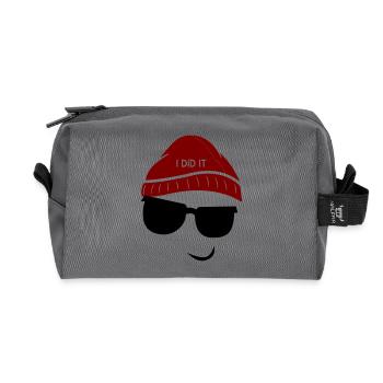 I did it too - Recycled Toiletry Zip Bag - anthracite - Front