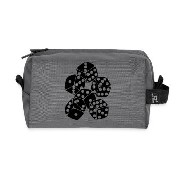 Six dés - Trousse de toilette en tissu recyclé - anthracite - Devant