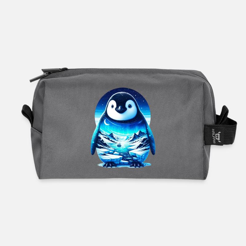 Pinguin - Recycelte Kulturtasche - Anthrazit