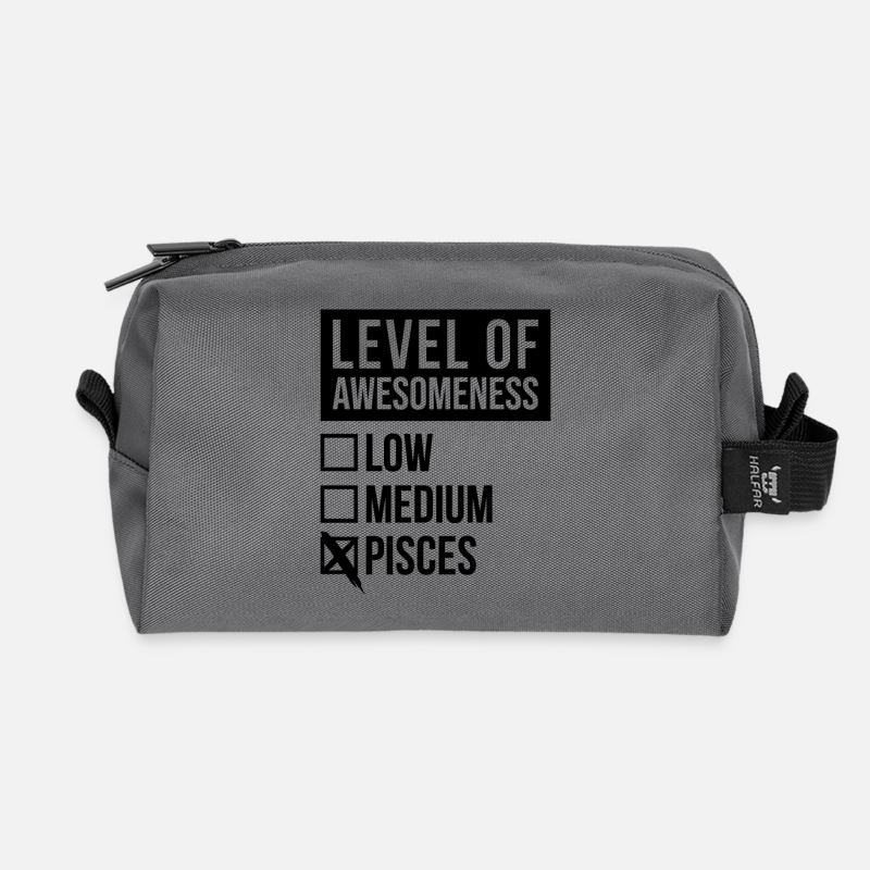 Fische - Recycelte Kulturtasche - Anthrazit