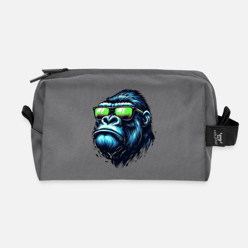 Gorilla - Recycelte Kulturtasche - Anthrazit