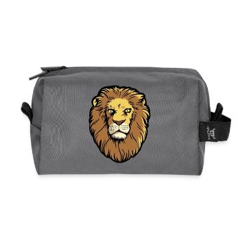 Lion - Trousse de toilette en tissu recyclé - anthracite - Devant