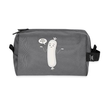 Weiss wuascht is - Spruch Wurst Lustige Weißwurst - Recycelte Kulturtasche - Anthrazit - Vorne
