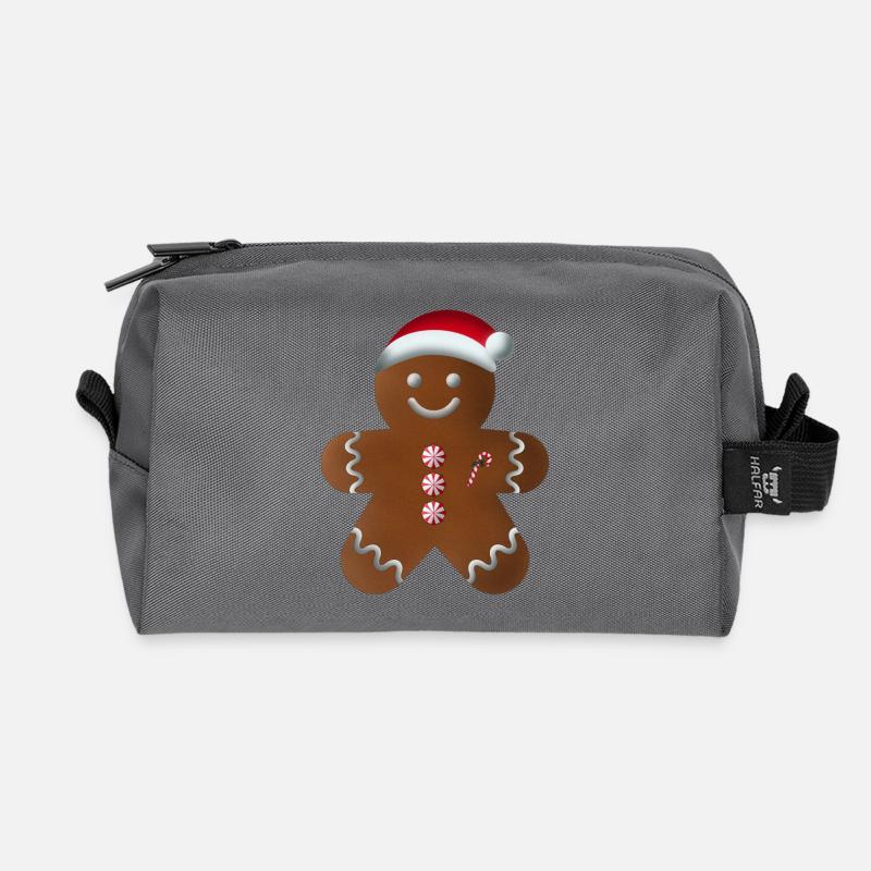 Lebkuchenmann_01 - Recycelte Kulturtasche - Anthrazit