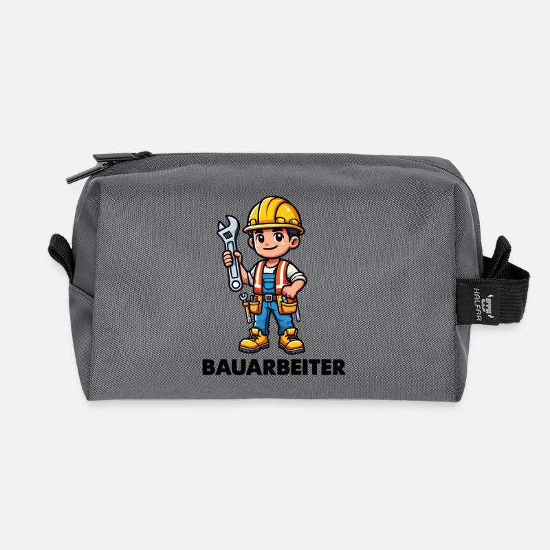 Bauarbeiter - Recycelte Kulturtasche - Anthrazit