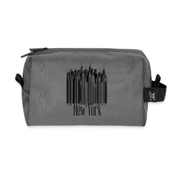 New York Code Scan Skyline NYC Voyage touristique USA l - Trousse de toilette en tissu recyclé - anthracite - Devant