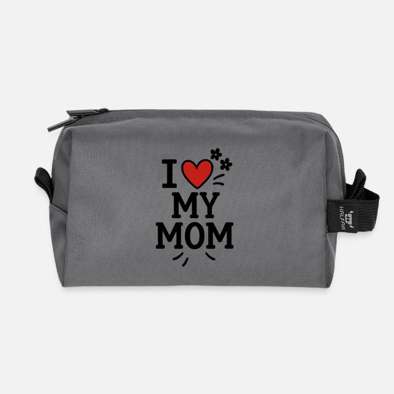 Ich liebe meine Mutter - Recycelte Kulturtasche - Anthrazit