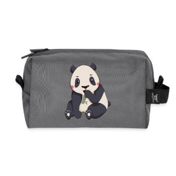 Panda - Recycelte Kulturtasche - Anthrazit - Vorne