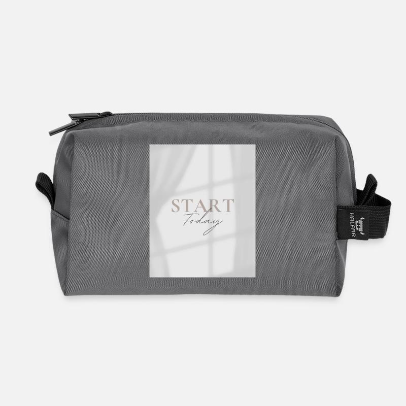 START TODAY - Recycled Toiletry Zip Bag - anthracite