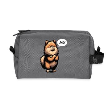 Pas de Spitz nain de Poméranie Spitz Nain Porte-Spitz - Trousse de toilette en tissu recyclé - anthracite - Devant