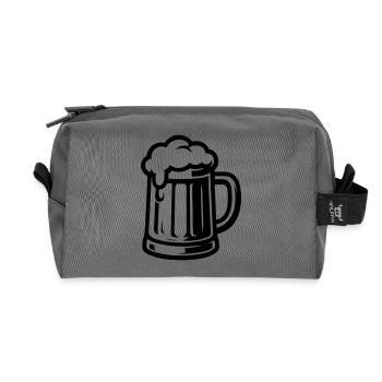 Chope à bière - Trousse de toilette en tissu recyclé - anthracite - Devant