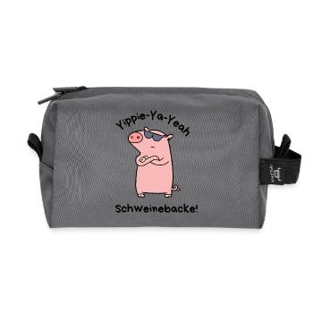 Yippie-Ya-Yeah Joue de porc - Trousse de toilette en tissu recyclé - anthracite - Devant