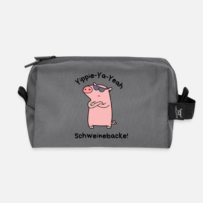 Yippie-Ya-Yeah Schweinebacke - Recycelte Kulturtasche - Anthrazit