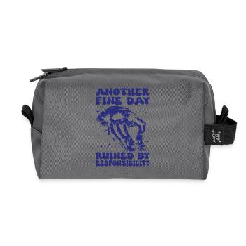 Skeleton Skull Responsibility Halloween - Recycled Toiletry Zip Bag - anthracite - Front