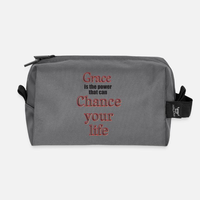 Grace has the power to change your life - Recycelte Kulturtasche - Anthrazit