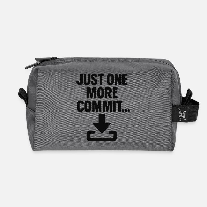 Just One More Commit – Funny Programmer T-Shirt - Recycelte Kulturtasche - Anthrazit