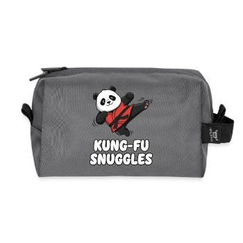 Kung Fu Panda Snuggles - Recycled Toiletry Zip Bag - anthracite - Front