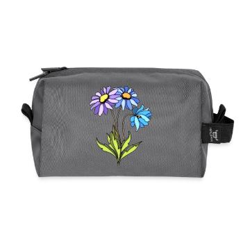 Blumen - Trousse de toilette en tissu recyclé - anthracite - Devant