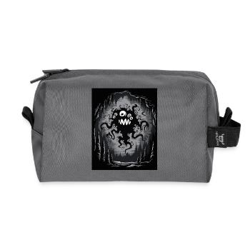 Dark Cave Monster Tentacule Graphique - Trousse de toilette en tissu recyclé - anthracite - Devant