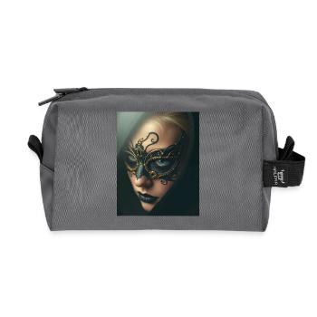 Gold Maskierte Verzauberungsfrau Schwarz -GBC - Recycelte Kulturtasche - Anthrazit - Vorne