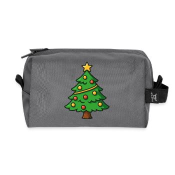 Weihnachtsbaum mit Stern - Recycelte Kulturtasche - Anthrazit - Vorne